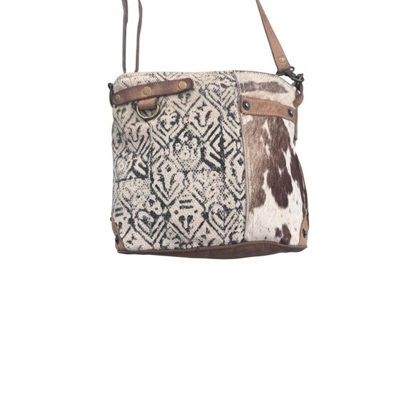 Myra Western Womens Shoulder Bag Leather Cowhide Crossbody Purse Blue Fast Ship - Picture 14 of 16